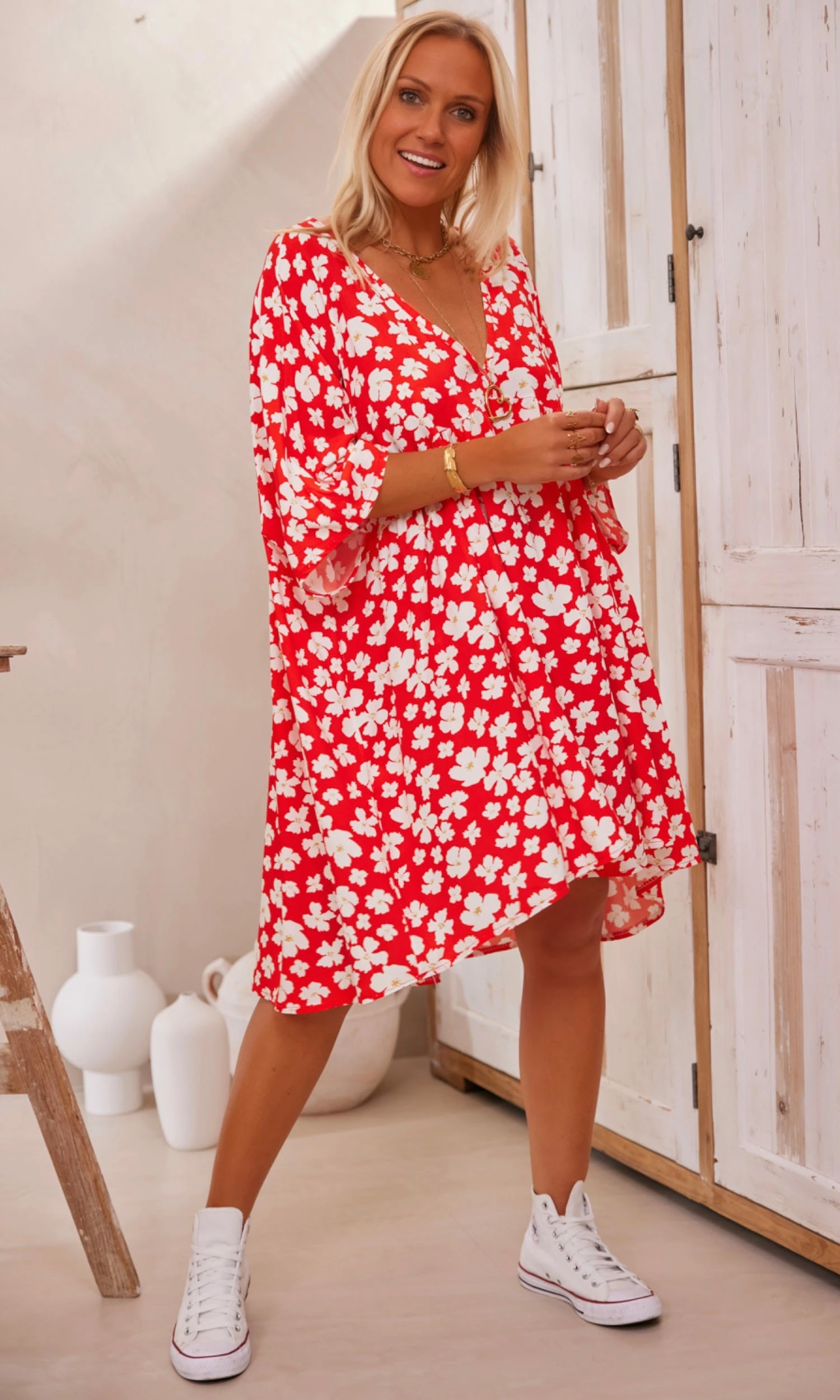 Petite Robe Lucia Oversize Rouge Little Gem 6 Petite Robe Lucia Oversize Rouge Little Gem – Image 4