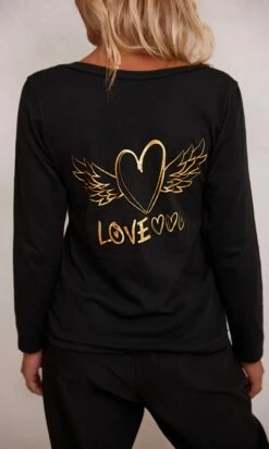 T-Shirt Magda ML Noir Angel Heart Or -Vêtements Soldes 2024 facetune 15 11 2023 11 52 54
