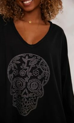 Sweat Fin Logan Noir Skull Strass -Vêtements Soldes 2024 facetune 15 11 2023 22 10 56