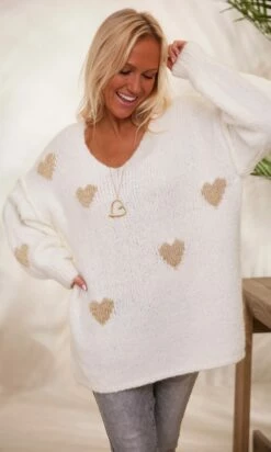 Pull Orso Blanc Cassé Hearts Or