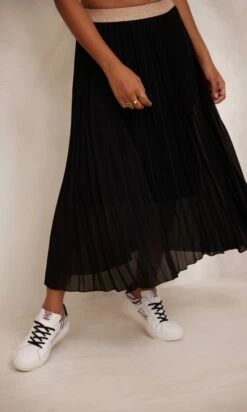 Jupe Plissée Nahla Noir