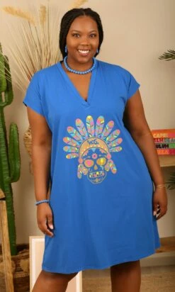 Petite Robe Isadora Bleu Electrique Pluma Skull Multicolor -Vêtements Soldes 2024 facetune 17 05 2023 12 18 26