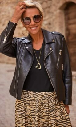 Jupon Ayron Satin Camel Zèbre