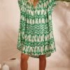 Petite Robe Chemise Sherine Oversize Vert Kasaï