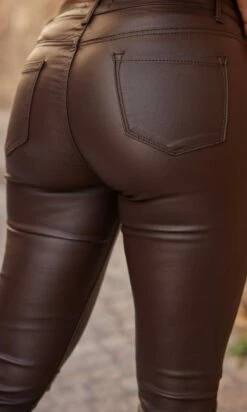 Pantalon Meryl Huilé Chocolat -Vêtements Soldes 2024 facetune 18 10 2023 12 54 29