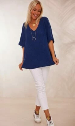 Pull Giuliano MC Oversize Bleu Marine -Vêtements Soldes 2024 facetune 19 01 2024 09 51 02