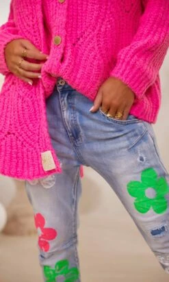 Jean's Alban Flowers Multicolor -Vêtements Soldes 2024 facetune 19 12 2023 11 38 34