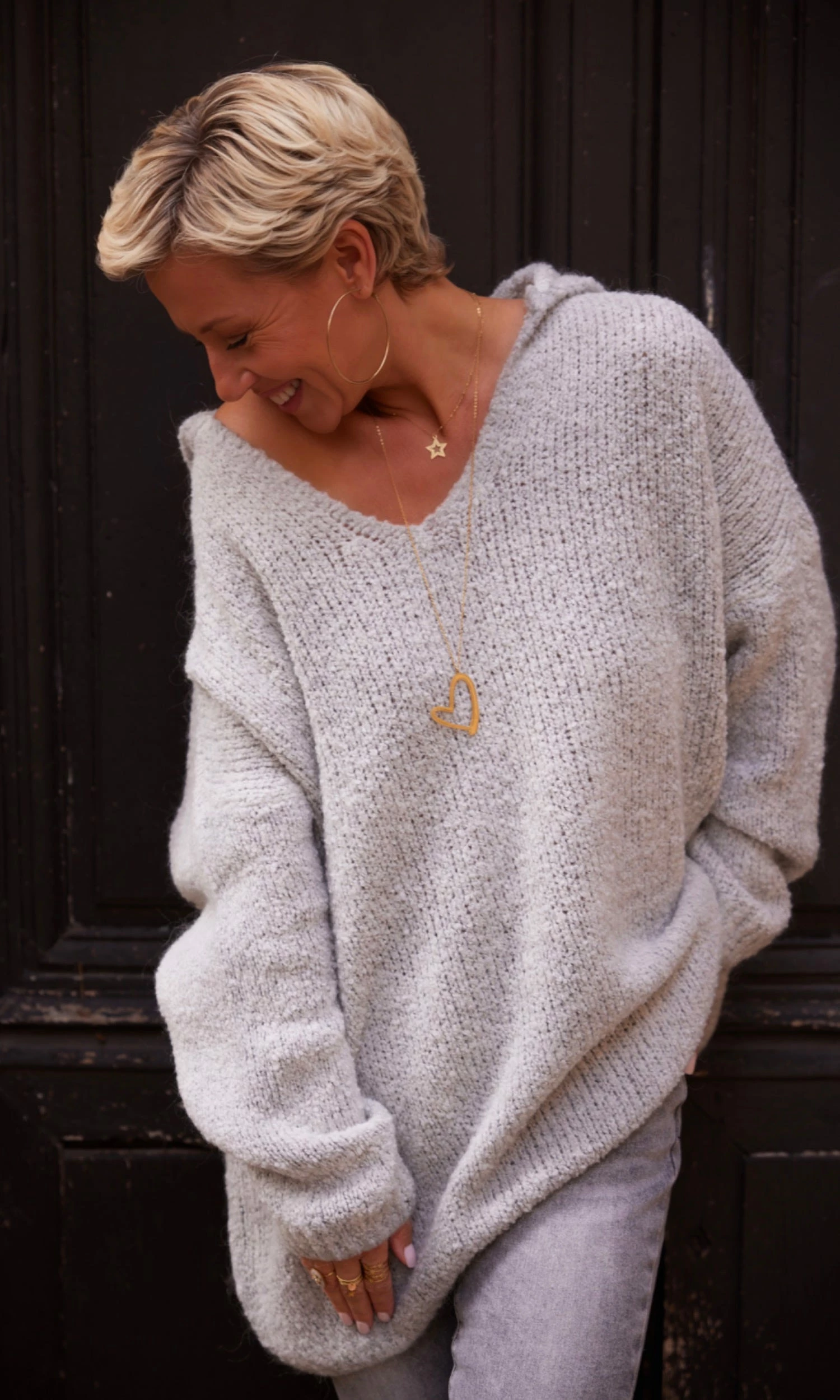 Pull Zack Capuche Oversize Gris 4 Pull Zack Capuche Oversize Gris – Image 2