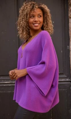 Pull Léon Oversize Violet -Vêtements Soldes 2024 facetune 20 10 2023 14 34 21