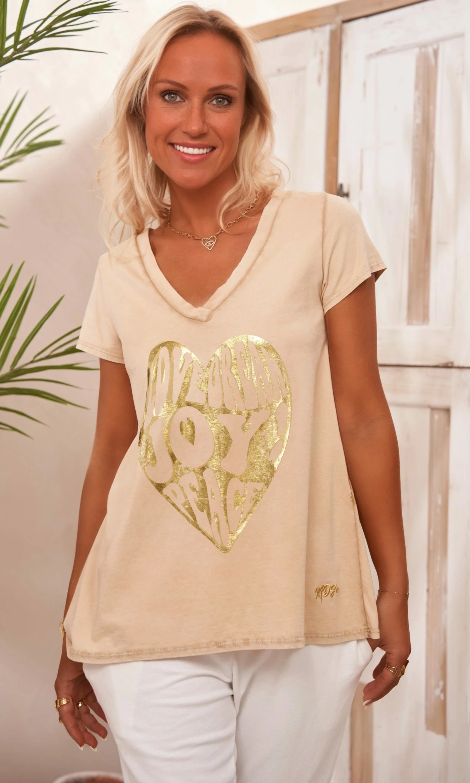 T-Shirt Elio MC Camel Heart Joy Or 3 T-Shirt Elio MC Camel Heart Joy Or