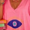 T-Shirt Iloé Oversize Rose Fluo Lucky Eye -Vêtements Soldes 2024 facetune 21 07 2023 14 18 14
