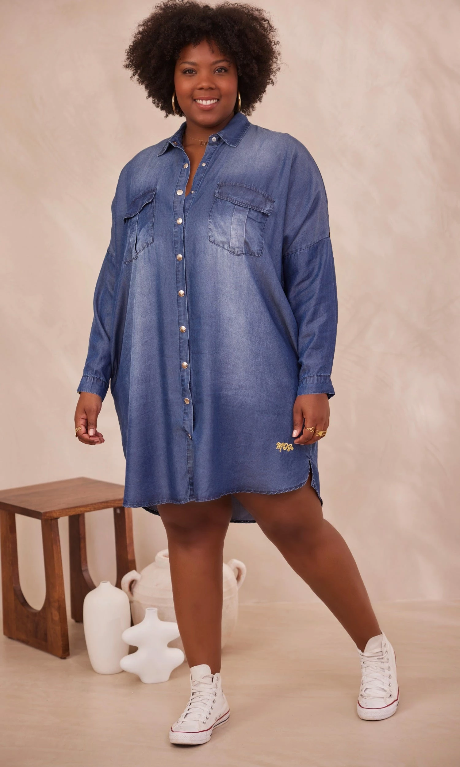 Petite Robe Chemise Atika Jean's Brut 7 Petite Robe Chemise Atika Jean's Brut – Image 5