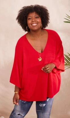 Pull Léon Oversize Rouge -Vêtements Soldes 2024 facetune 21 09 2023 16 13 14