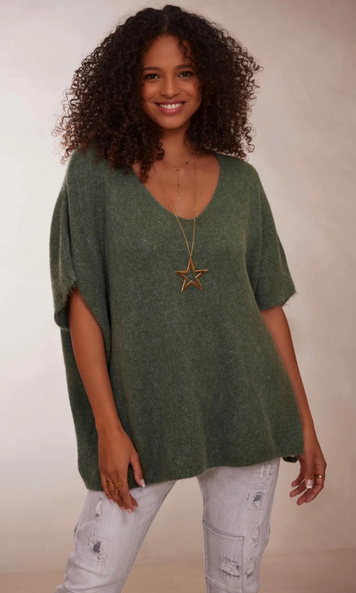 Pull Giuliano MC Oversize Kaki 3 Pull Giuliano MC Oversize Kaki