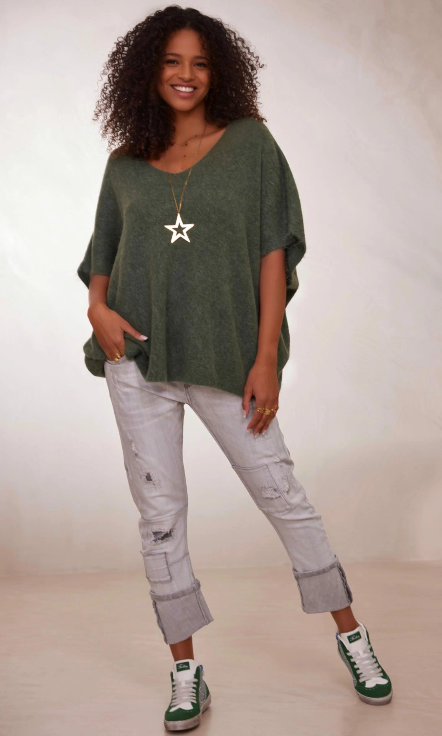 Pull Giuliano MC Oversize Kaki 8 Pull Giuliano MC Oversize Kaki – Image 6