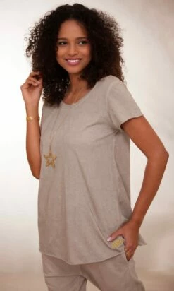 T-Shirt Quentin MC Taupe -Vêtements Soldes 2024 facetune 22 01 2024 16 50 55