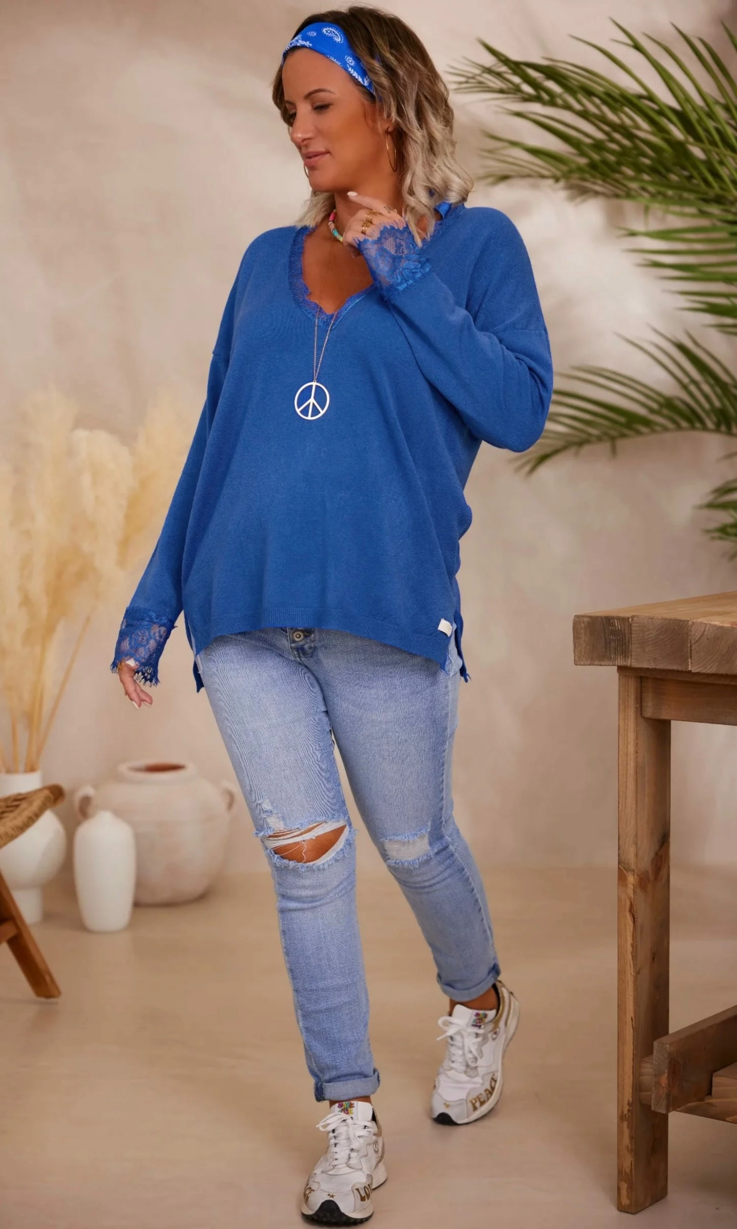 Pull Artus Bleu Electrique 4 Pull Artus Bleu Electrique – Image 2