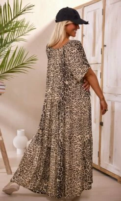 Robe Valou MC Beige Léopard