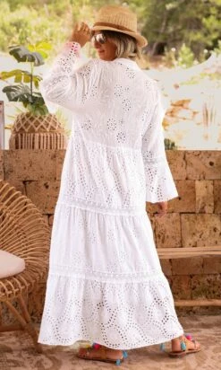 Robe Lonaïs Broderie Blanc