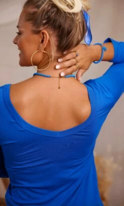 T-Shirt Essentiel ML Bleu Electrique -Vêtements Soldes 2024 facetune 22 08 2023 10 14 11