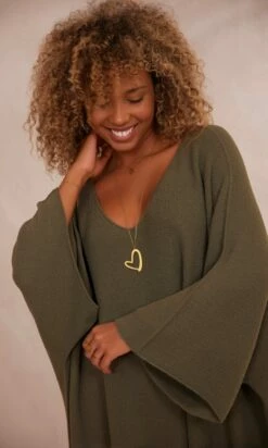 Petite Robe Pull Léon Oversize Kaki