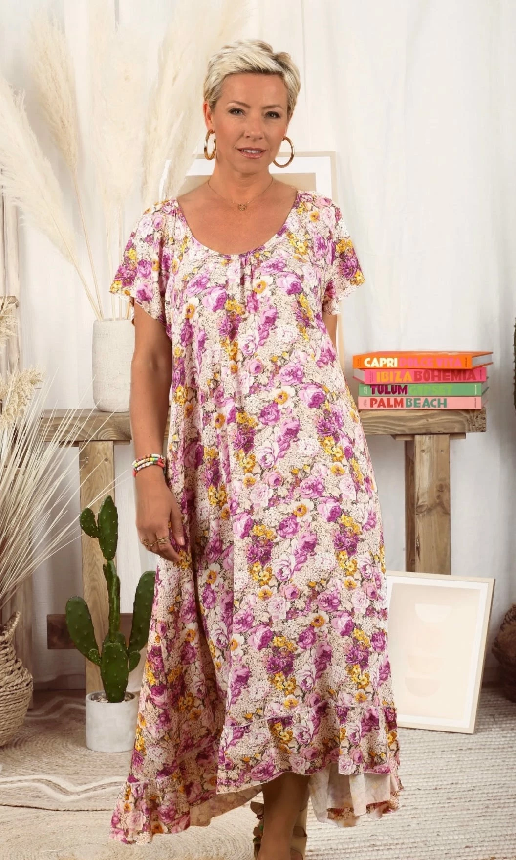 Robe Tess Violet Pivony Flower 3 Robe Tess Violet Pivony Flower