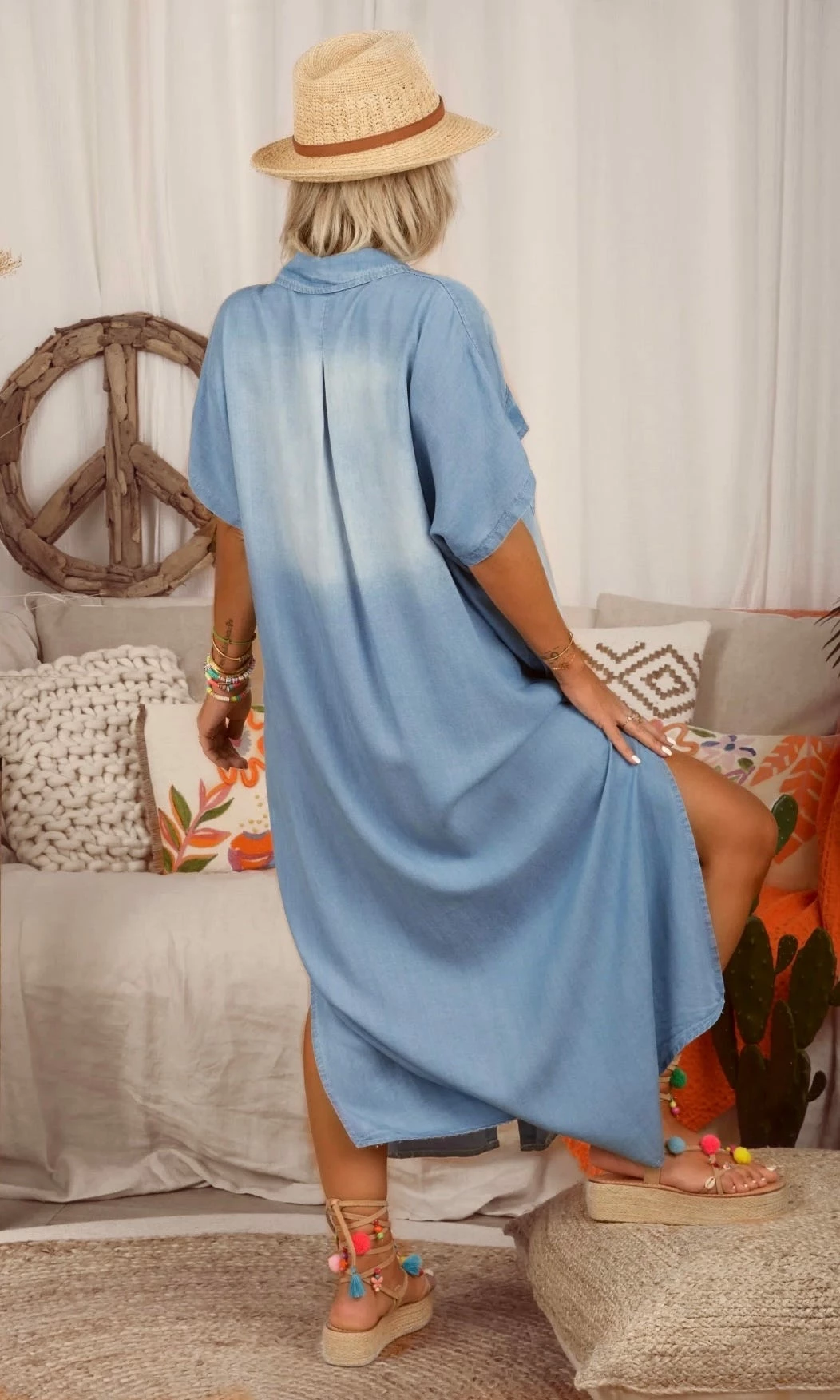 Robe Molly Oversize Jean's Used Denim 5 Robe Molly Oversize Jean's Used Denim – Image 3