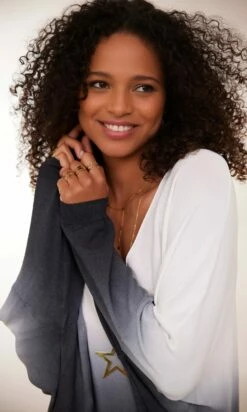 Pull Nestor Oversize Maille Fine Tie And Dye Noir