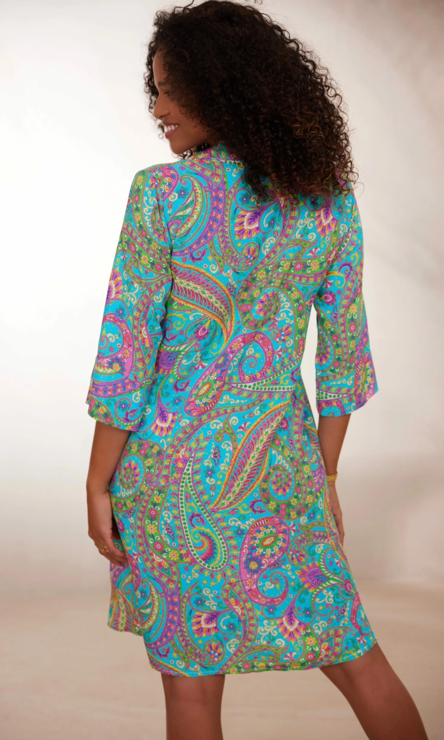 Petite Robe Joyce Vert Turquoise Cachemire Flower 3 Petite Robe Joyce Vert Turquoise Cachemire Flower