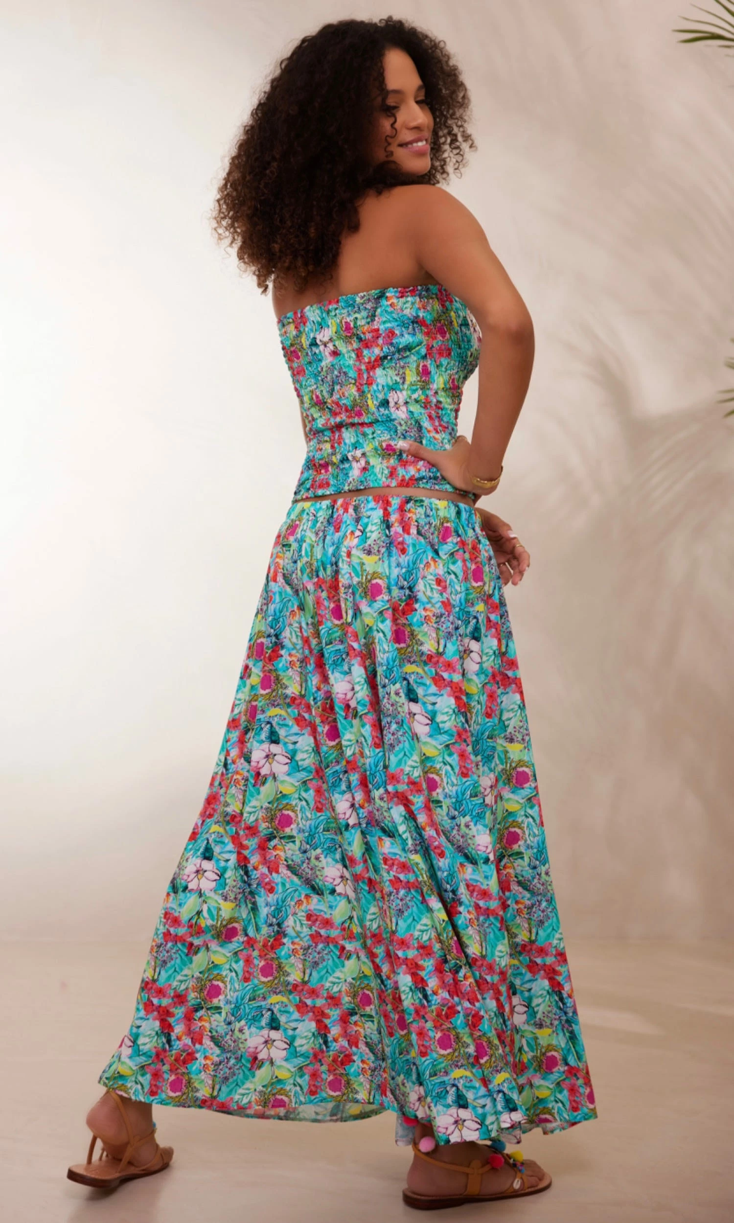 Jupon Ayron Vert Turquoise Fiorita 6 Jupon Ayron Vert Turquoise Fiorita – Image 4