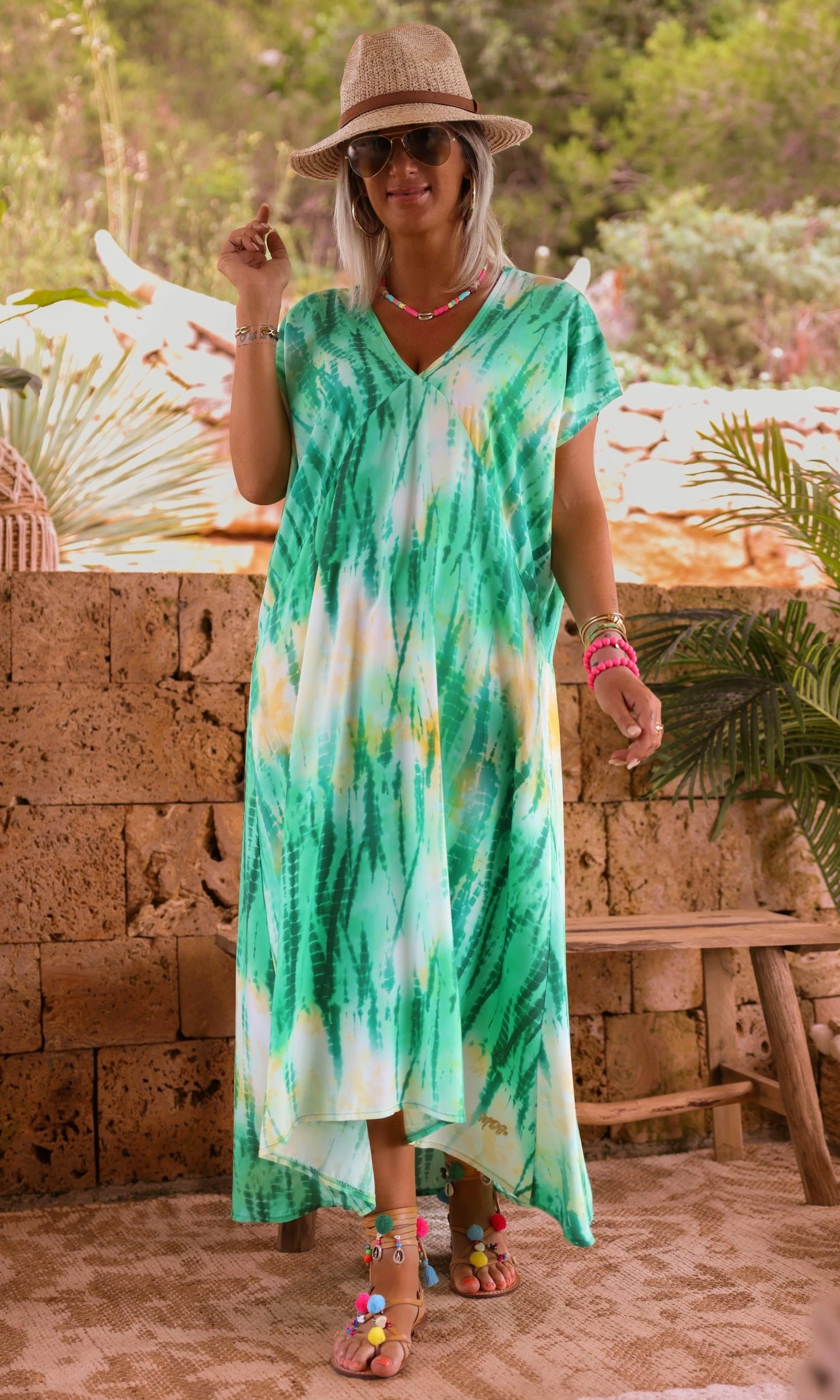 Robe Izabella Vert Brésil Kaleido 4 Robe Izabella Vert Brésil Kaleido – Image 2