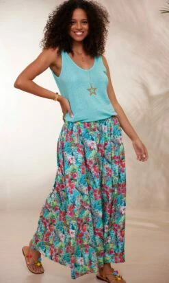 Jupon Ayron Vert Turquoise Fiorita