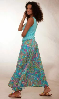 Jupon Ayron Vert Turquoise Cachemire Flower -Vêtements Soldes 2024 facetune 24 01 2024 11 14 43 1