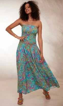 Jupon Ayron Vert Turquoise Cachemire Flower -Vêtements Soldes 2024 facetune 24 01 2024 11 43 14 1