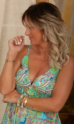 Robe Aure Vert Turquoise Cachemire Flower -Vêtements Soldes 2024 facetune 25 03 2023 17 03 14