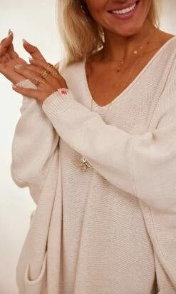 Pull Nestor Petite Maille Beige -Vêtements Soldes 2024 facetune 26 01 2024 12 15 18