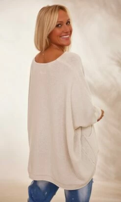 Pull Nestor Petite Maille Beige -Vêtements Soldes 2024 facetune 26 01 2024 14 08 52