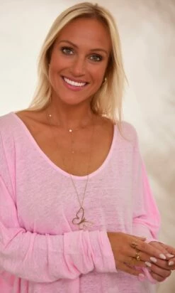 T-Shirt Gabin ML Loose Lin Rose -Vêtements Soldes 2024 facetune 26 01 2024 14 52 32 1