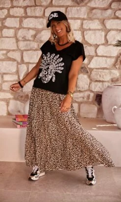 Produits populaires 5 T-Shirt Magda Noir The Best Skull Blanc