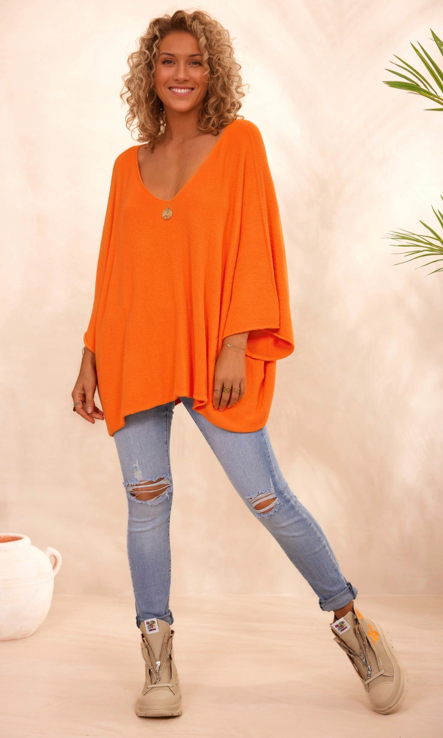 Pull Léon Oversize Orange 5 Pull Léon Oversize Orange – Image 3