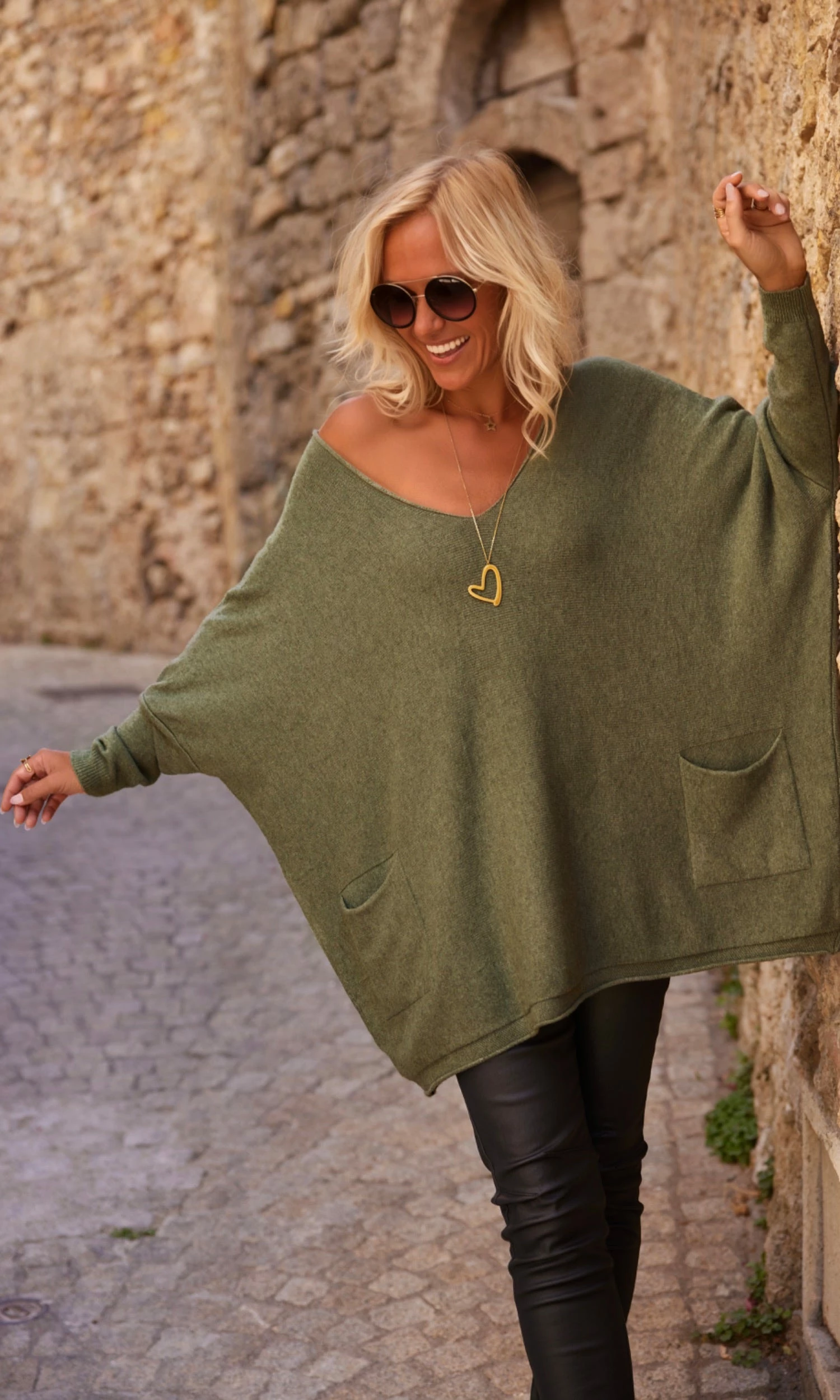 Pull Nestor Oversize Kaki 8 Pull Nestor Oversize Kaki – Image 6