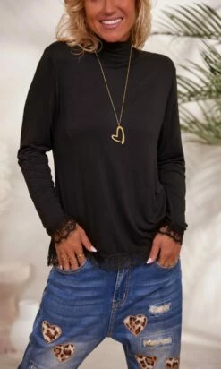 T-Shirt Basic Sous Pull Noir