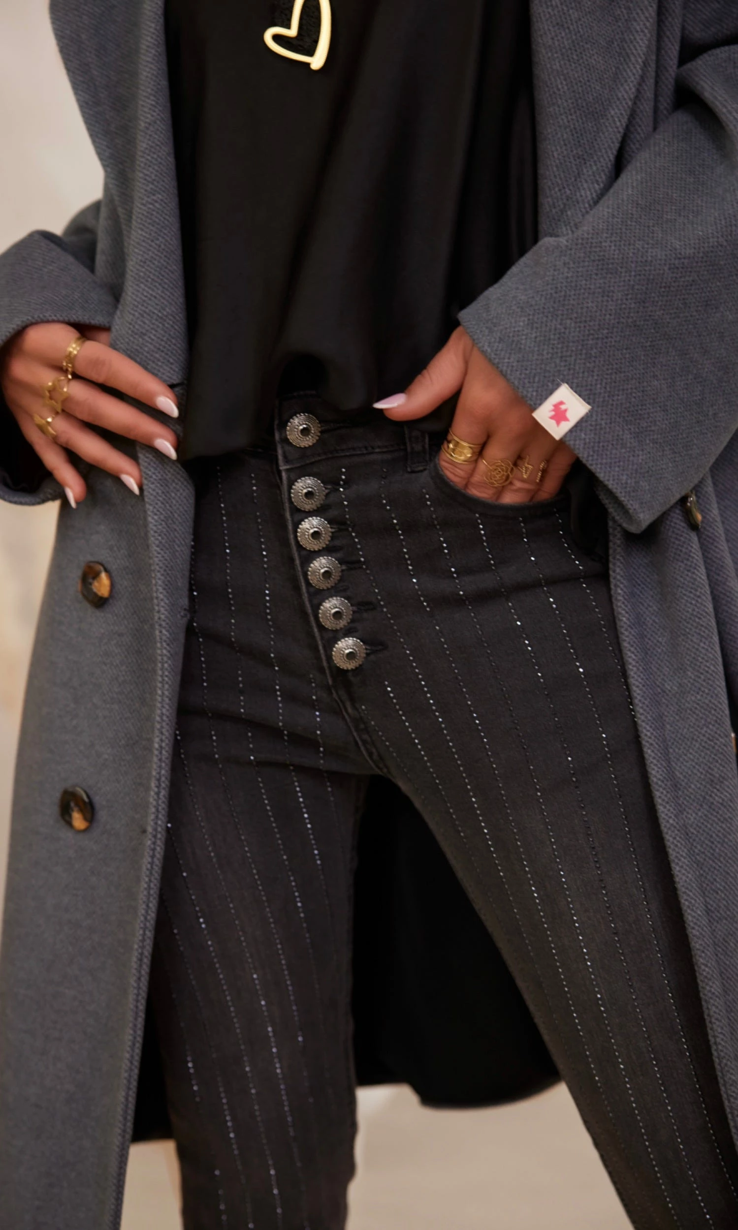 Jean's River Noir Strass 4 Jean's River Noir Strass – Image 2