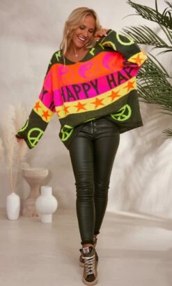 Pull Hani Oversize Kaki Happy