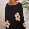 Pull Rayco Oversize Noir Flowers Or -Vêtements Soldes 2024 facetune 27 11 2023 16 28 33