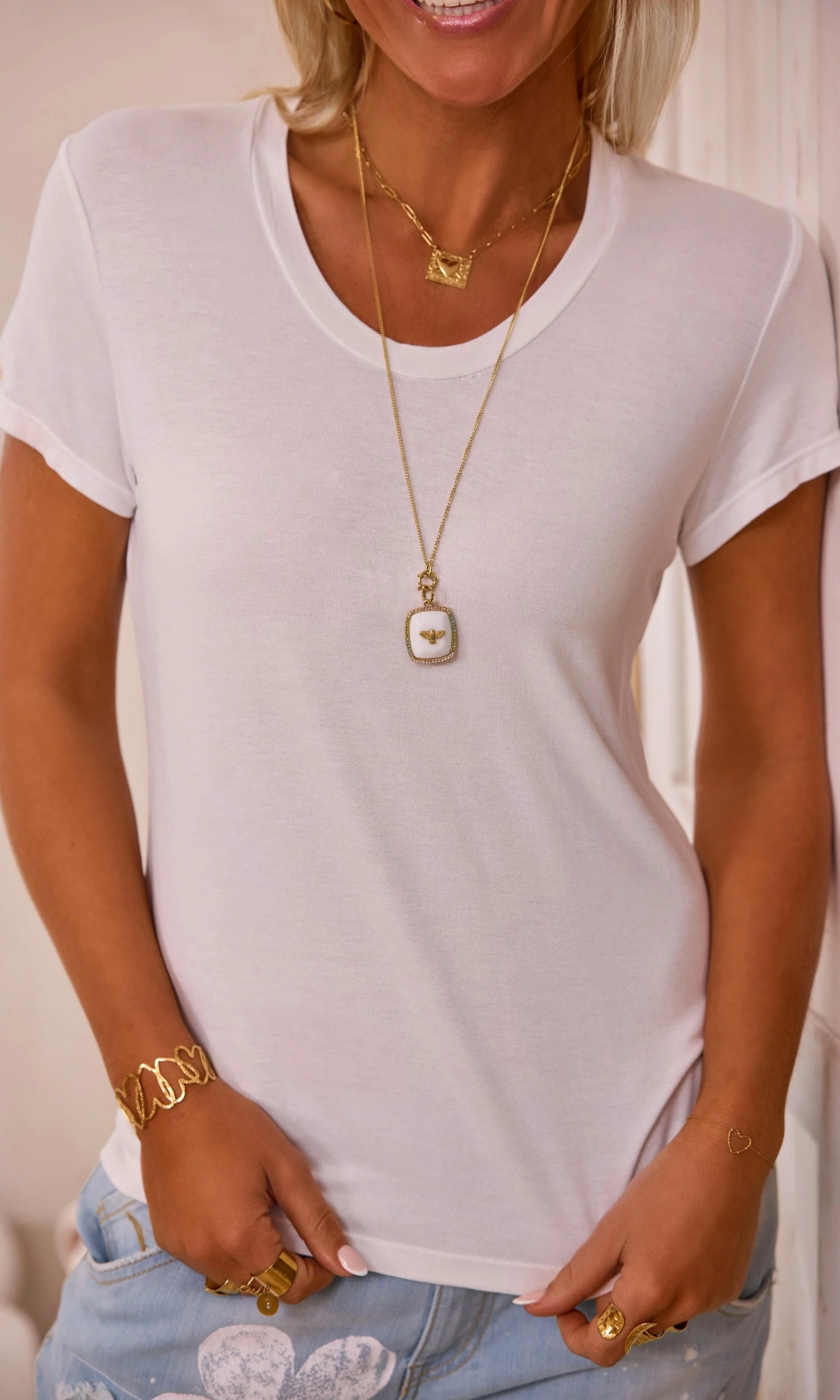 T-Shirt Essentiel Col Rond Blanc 5 T-Shirt Essentiel Col Rond Blanc – Image 3