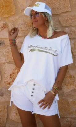 T-Shirt Oli Sweat Fin Blanc MinoFromTheSouth Or -Vêtements Soldes 2024 facetune 28 06 2023 11 55 18