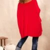 Pull Léon Oversize Rouge -Vêtements Soldes 2024 facetune 28 09 2023 10 03 13