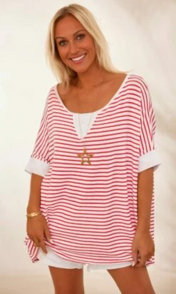 T-Shirt Oscar Oversize Blanc Marinière Rouge 13 T-Shirt Oscar Oversize Blanc Marinière Rouge -Vêtements Soldes 2024 facetune 29 01 2024 15 47 28