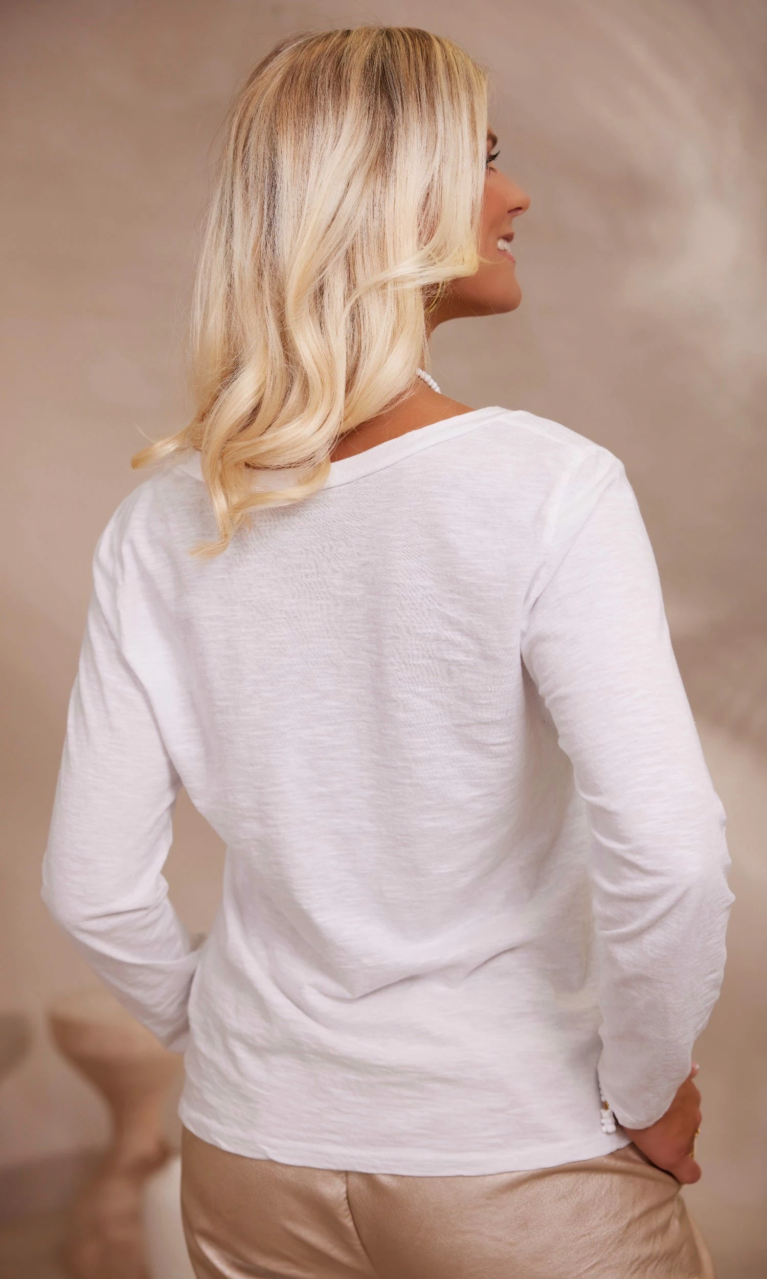 T-Shirt Magda ML Blanc Heart Joy Or 5 T-Shirt Magda ML Blanc Heart Joy Or – Image 3